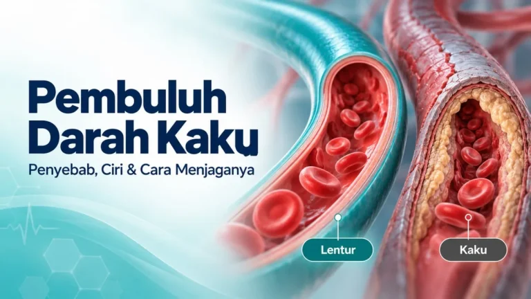 Ilustrasi pembuluh darah lentur dibandingkan dengan pembuluh darah kaku yang dindingnya menebal