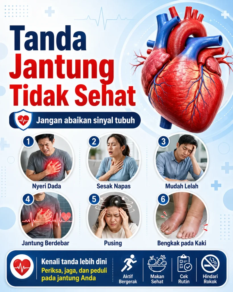 tanda jantung tidak sehat